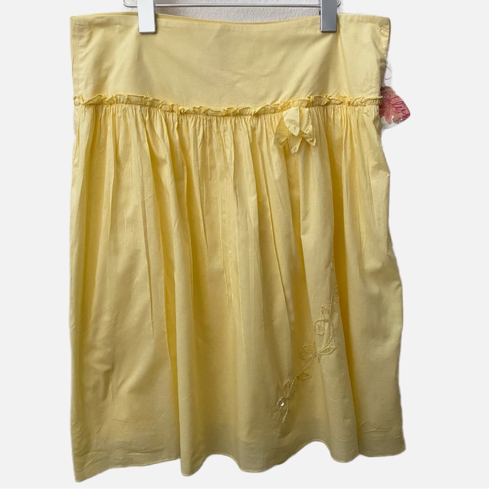 Speechless, Dropped Waist Pastel Yellow Large-Petite Skirt